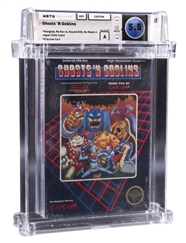 1986 NES Nintendo (USA) "Ghosts N Goblins" Hangtab (First Production) Sealed Video Game - WATA 5.5/A
